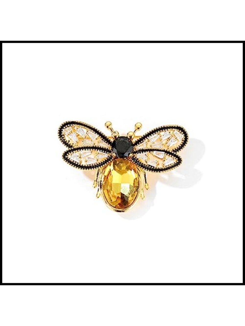 Crystal Bee Brooch Pin Retro Insect Themed Lapel Pin Corsage